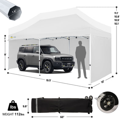 car canopy tent 10x20 Commercial Pop Up Canopy Heavy Duty Tent with 4 Sidewalls