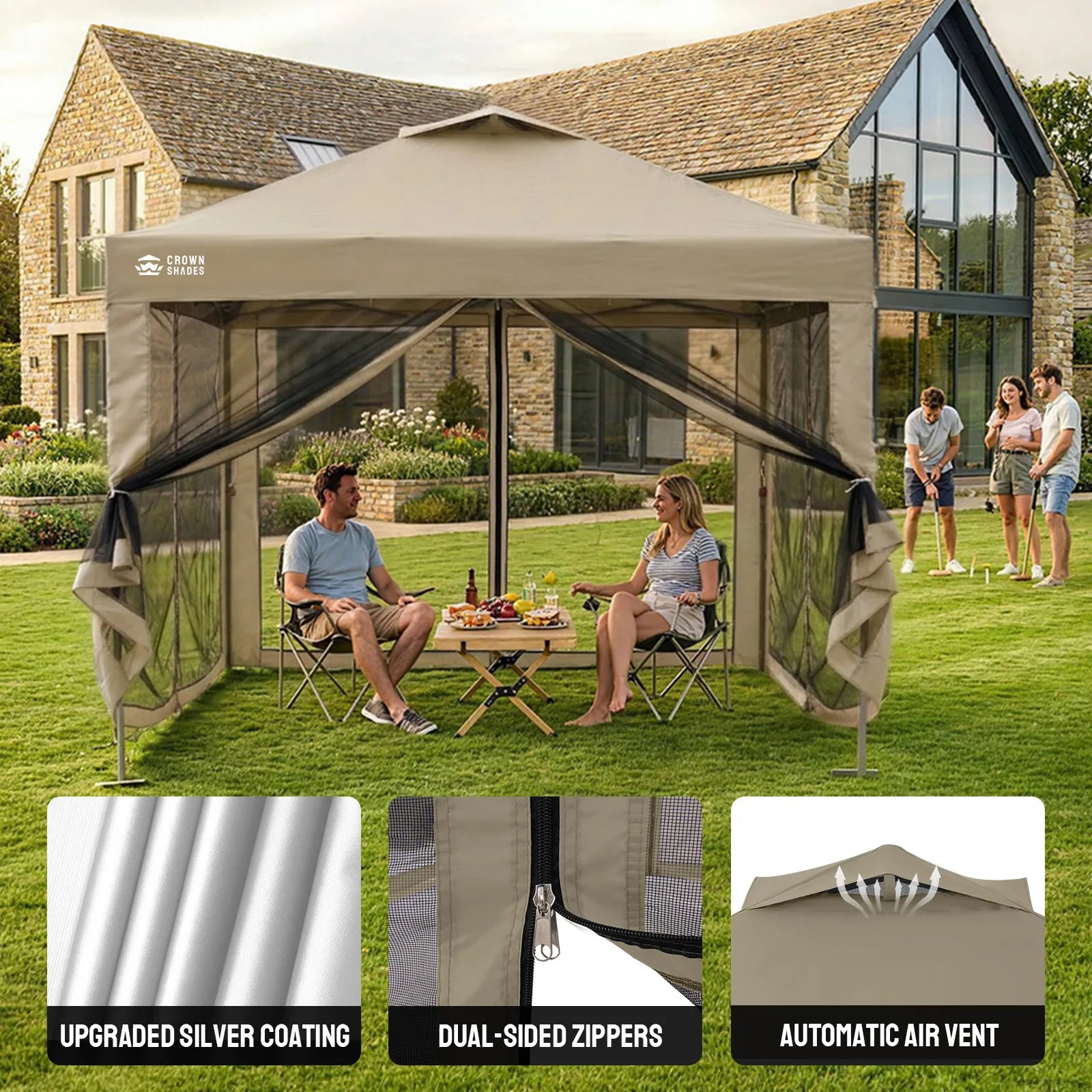Vista-Ready 10'x10' Gazebo | Mesh Walls