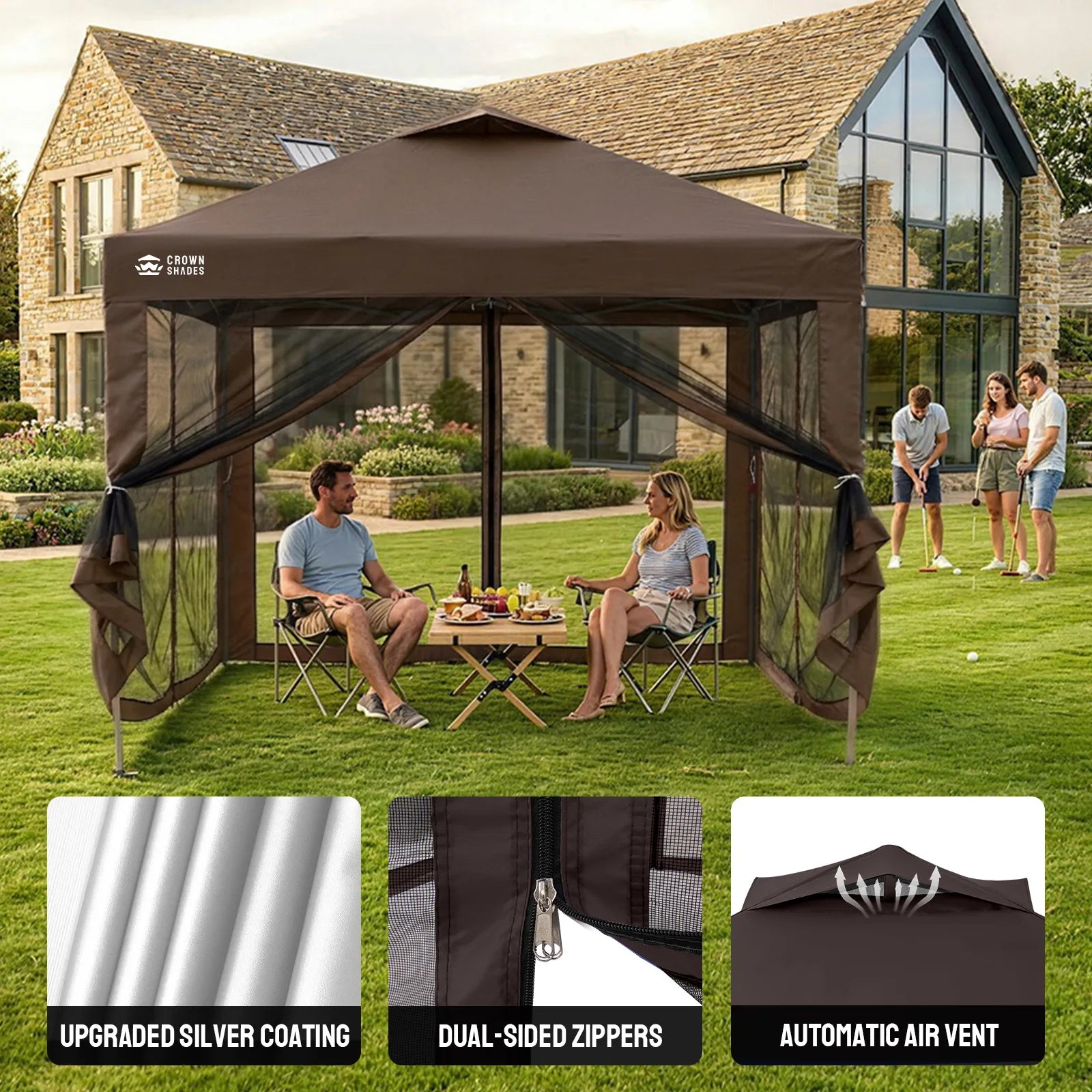 Vista-Ready 10'x10' Gazebo | Mesh Walls