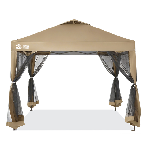 10x10 Pop Up Gazebo Canopy - Mesh Walls