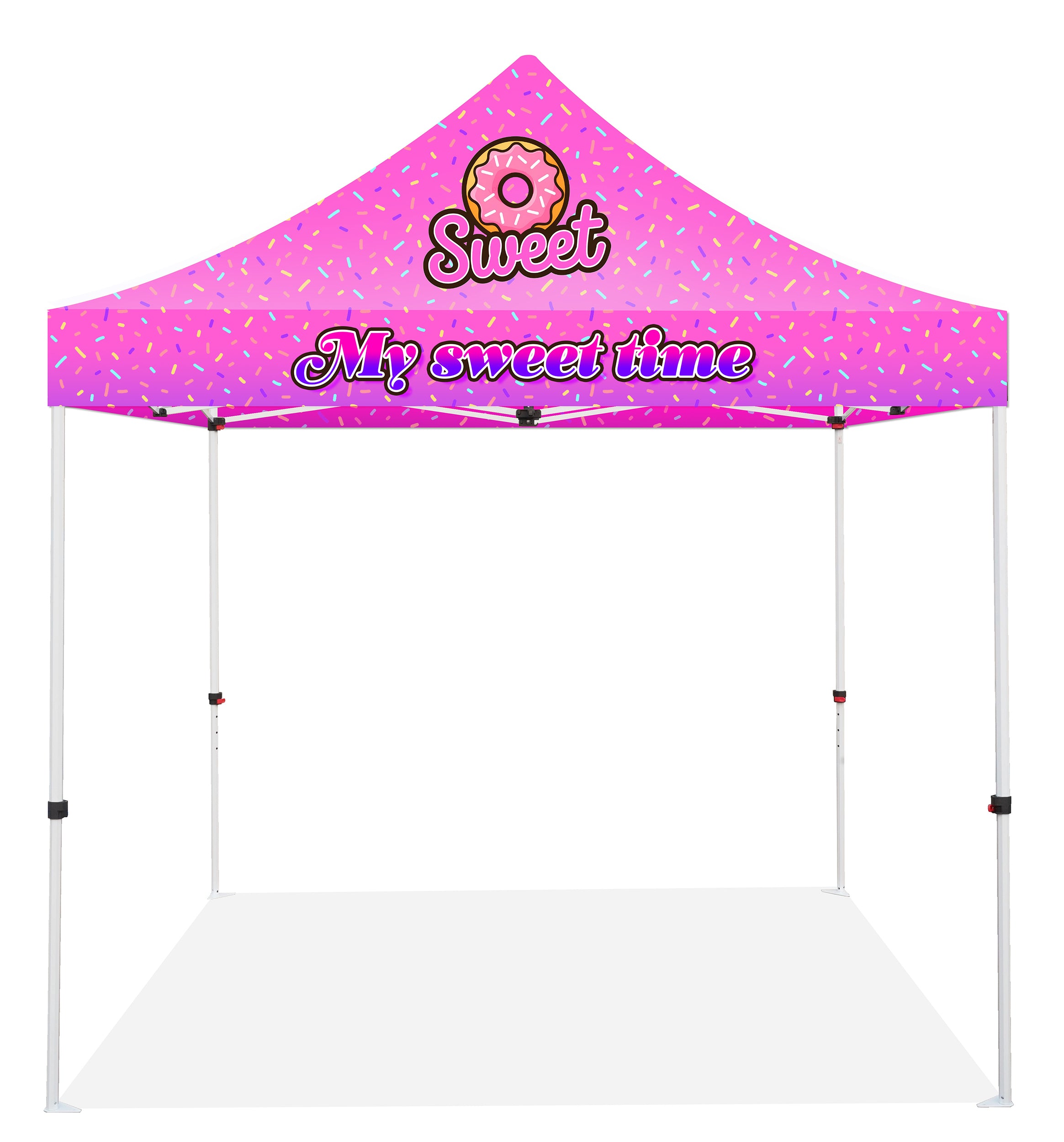 CROWN SHADES [M100-AA] Carpa personalizada 10x10 – Juego completo con estructura y toldo