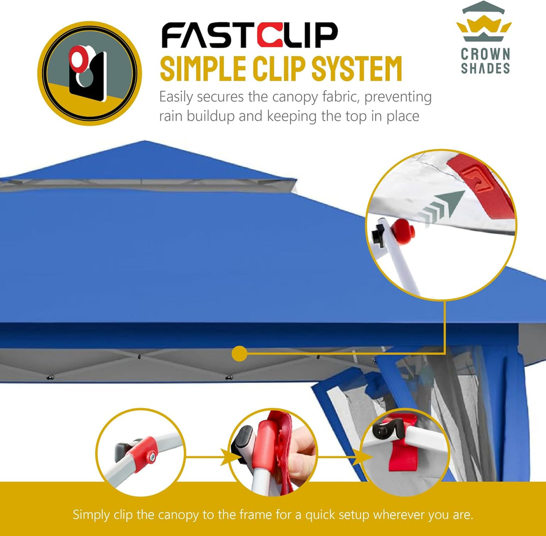 13x13 Pop Up Gazebo Canopy Tent - Outdoor Patio & Backyard Shelter