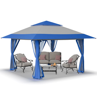 zelt für terrasse winter 13x13 Pop-Up-Pavillon-Überdachungszelt - Schutz für Terrasse und Hinte – Crown Shades