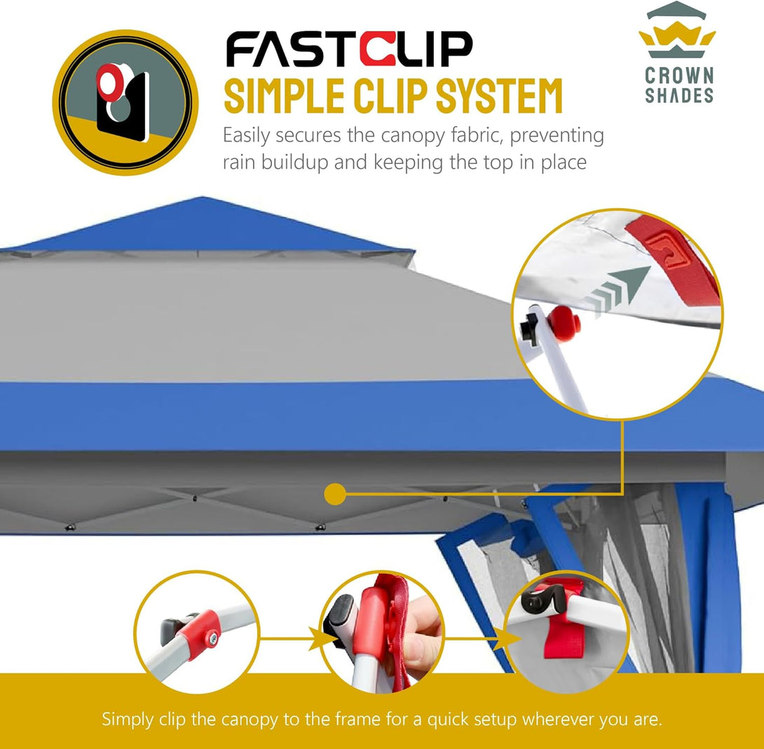13x13 Pop Up Gazebo Canopy Tent - Outdoor Patio & Backyard Shelter