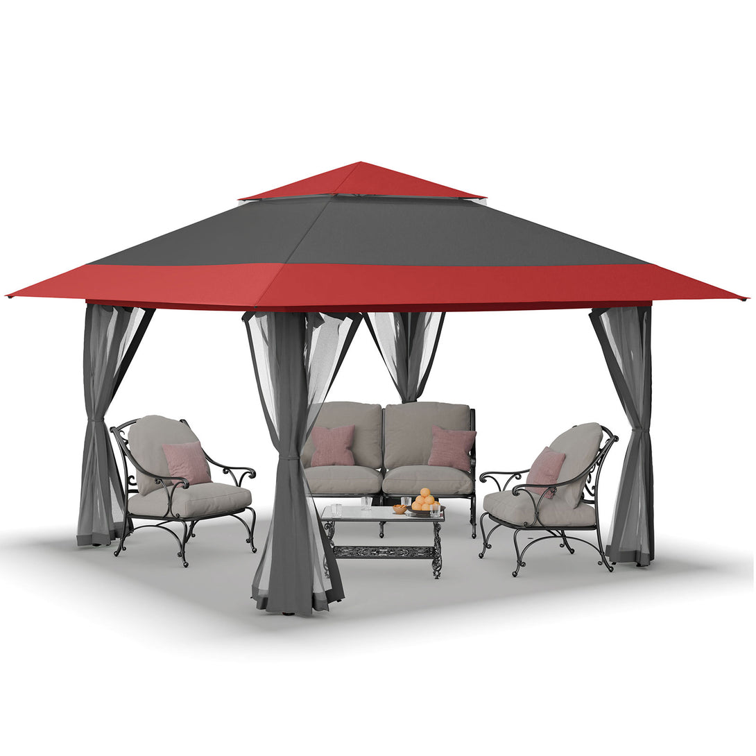 13x13 Pop Up Gazebo Canopy Tent - Outdoor Patio & Backyard Shelter