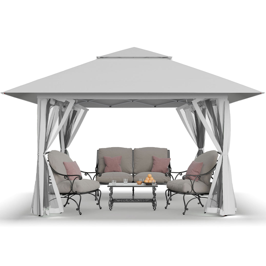 13x13 Pop Up Gazebo Canopy Tent - Outdoor Patio & Backyard Shelter