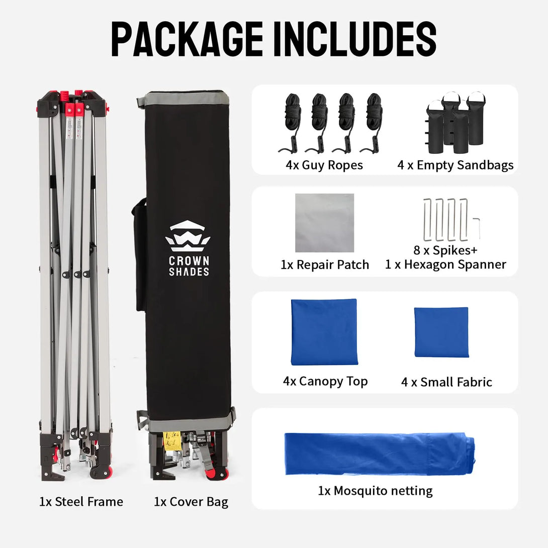 13x13 Pop Up Gazebo Canopy Tent - Outdoor Patio & Backyard Shelter