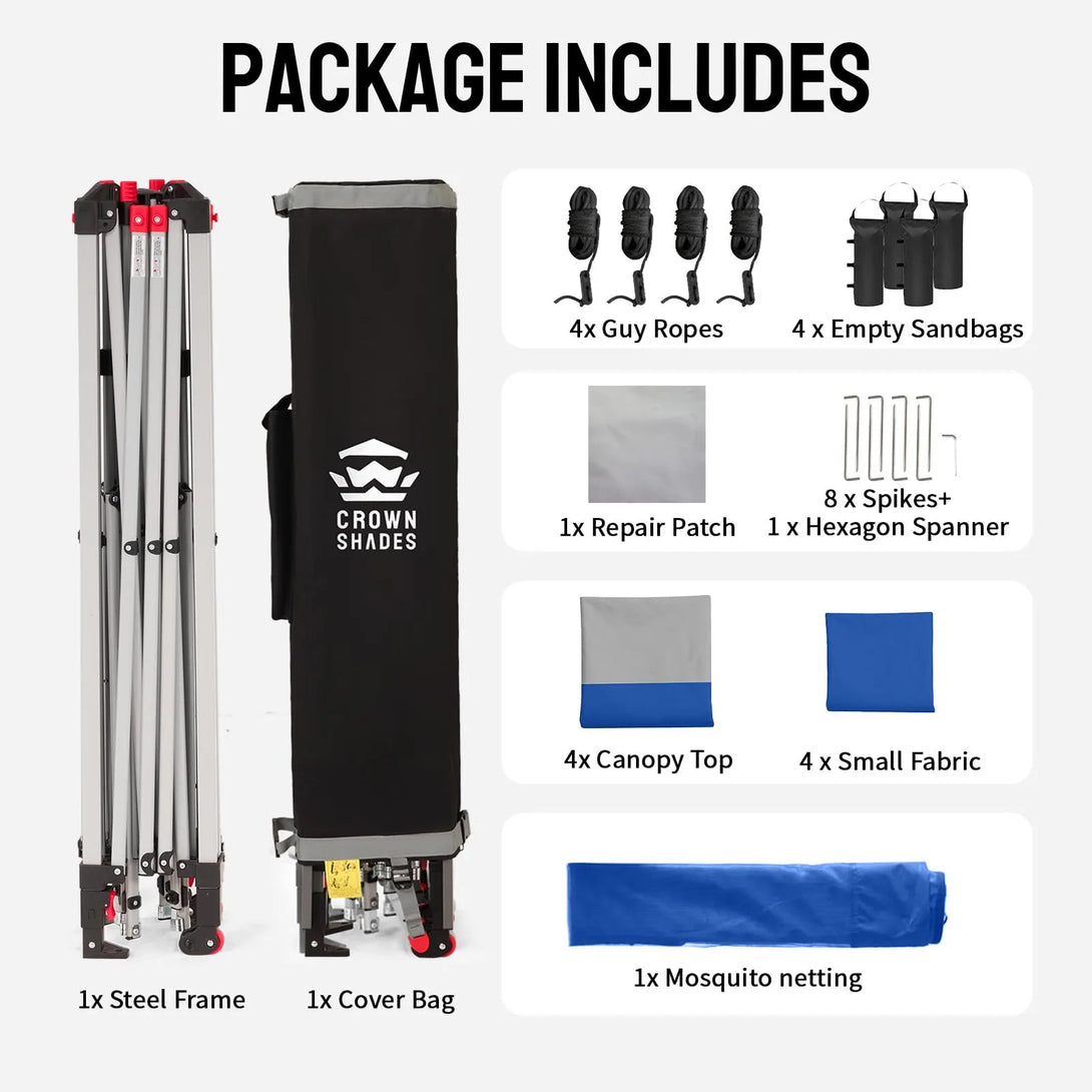 13x13 Pop Up Gazebo Canopy Tent - Outdoor Patio & Backyard Shelter