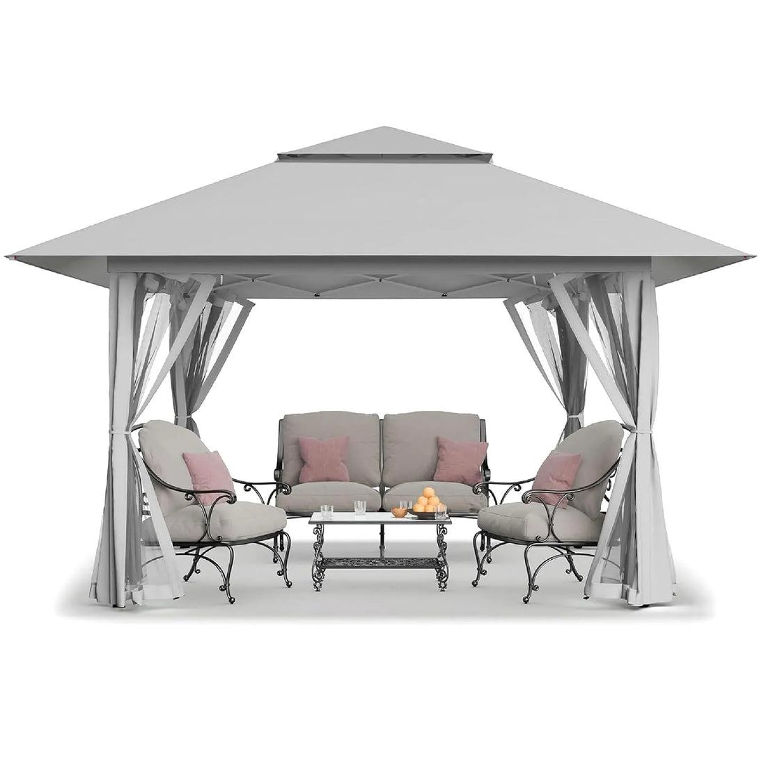 13x13 Pop Up Gazebo Canopy Tent - Outdoor Patio & Backyard Shelter