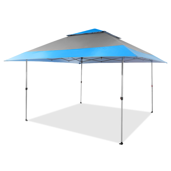 13x13 Blue and Gray Slide Out Pop-Up Gazebo Canopy