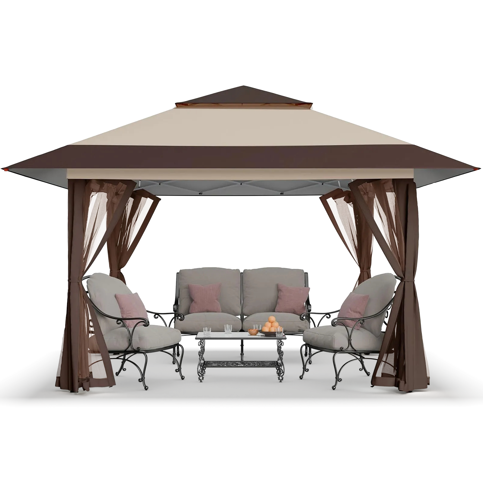 13x13 Pop Up Gazebo Canopy Tent - Outdoor Patio & Backyard Shelter