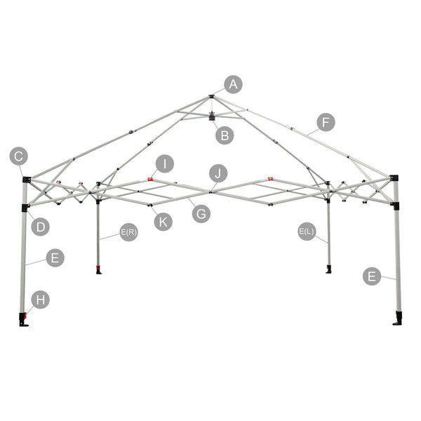 CROWN SHADES 10x10 Pop Up Canopy Replacement Parts&nbsp;Perfectly compatible with Model: RM100H/RM100H-S1/RM100H-SA1/RM100H-BS1/RM100B/RM100B-S1/RM100B-SA1/RM100B-BS1 Series (Frame)