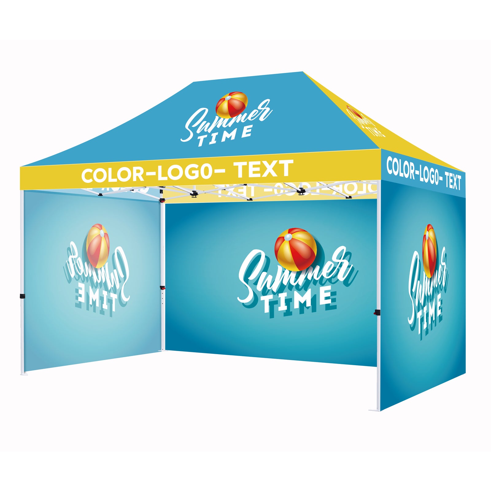 CROWN SHADES [M150SAL-CU] Carpa personalizada 15x10 – Juego completo con estructura y toldo