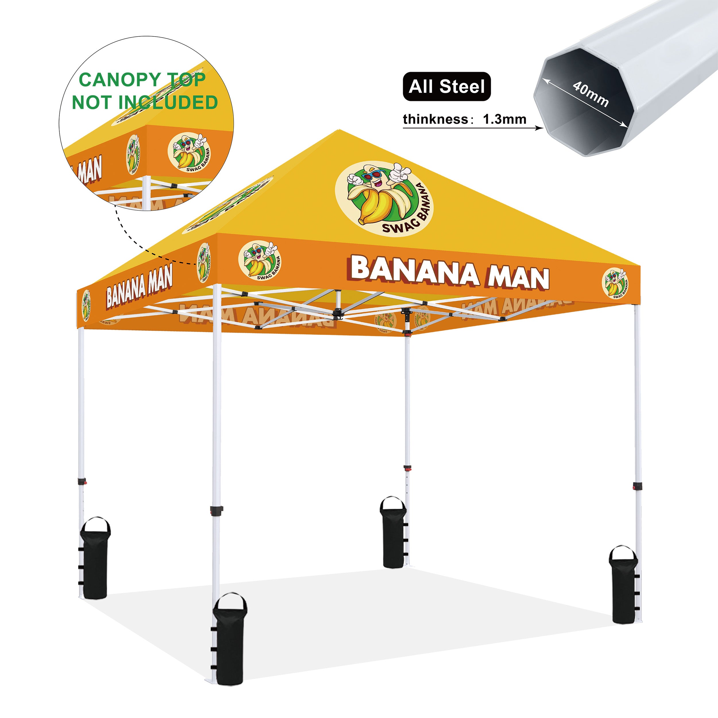 CROWN SHADES Tienda Personalizada – Juego Completo con Estructura y Toldo