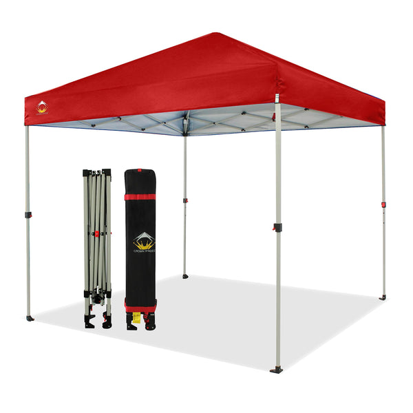 CROWN SHADES Patented 7.8ft x 7.8ft Outdoor Pop up Portable Shade Instant Folding Canopy with Carry Bag