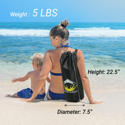 Refugio Solar de Playa 10x10 - Pala de Arena, Postes Telescópicos, Estacas para el Suelo - BT100, BT49