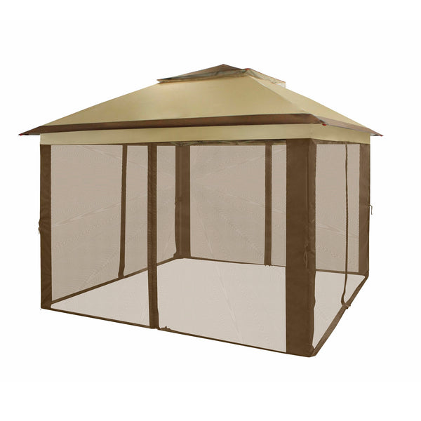 CROWN SHADES 13X13 Outdoor Pop Up Gazebo Base 10X10 Patio Gazebos Patented Center Lock Quick Setup Newly Designed Storage Bag Instant Canopy Tent with Mosquito Nettings