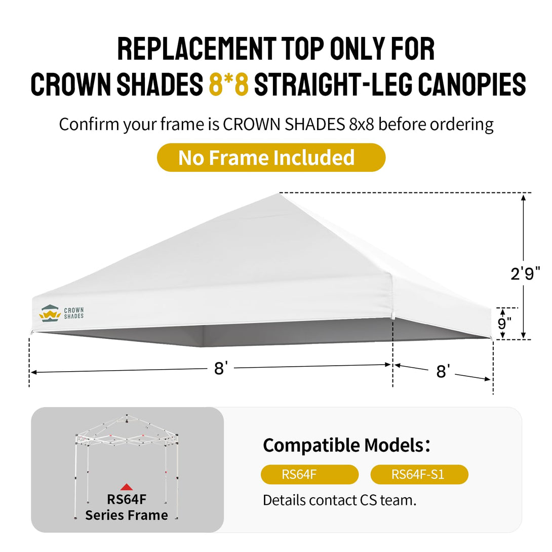 8x8 Canopy Replacement Top