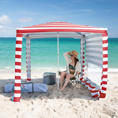 beach tent sand CROWN SHADES Beach Cabana Easy Setup Pop Up Tent – Crown Shades