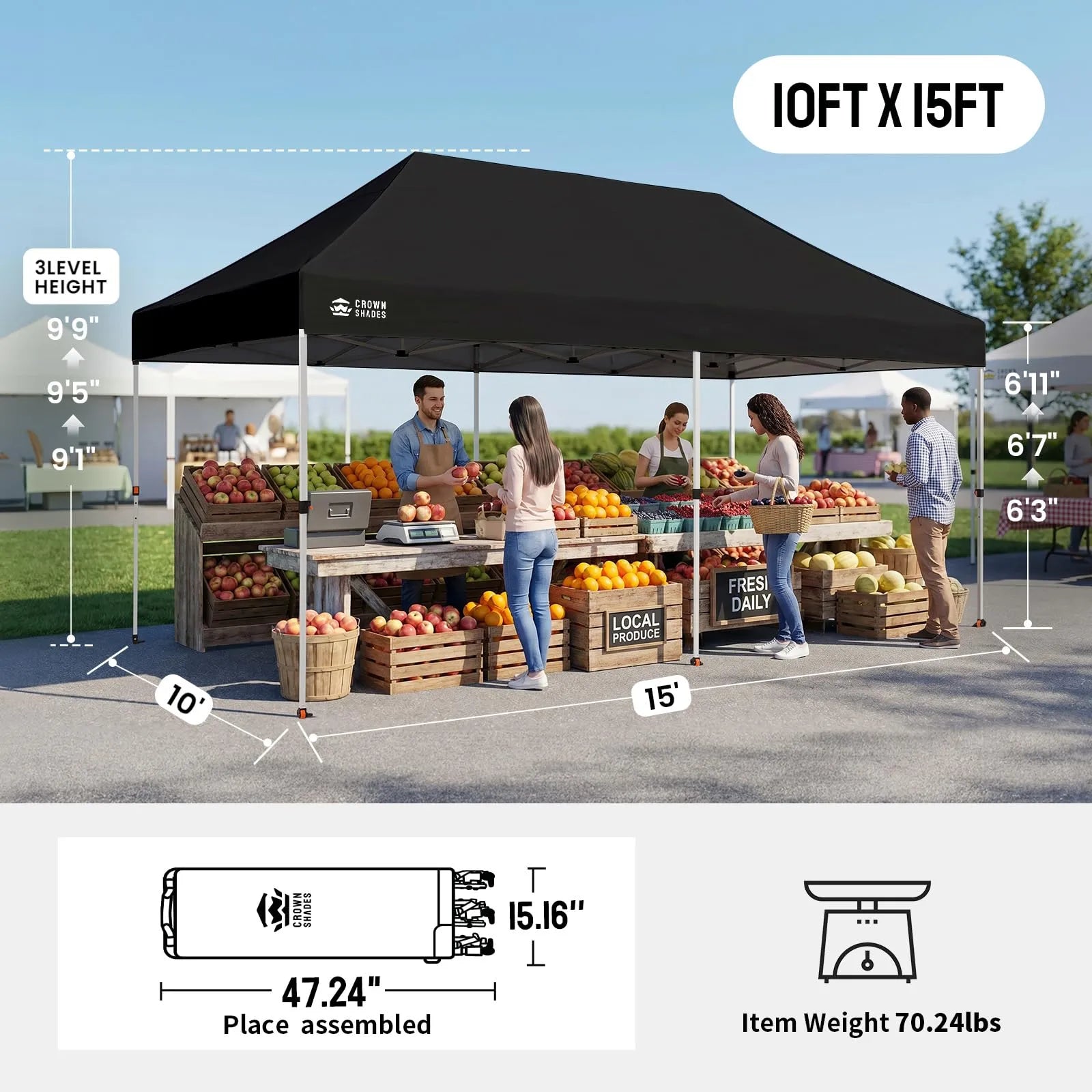 Swift-Lock 10‘×15' Toldo instantáneo