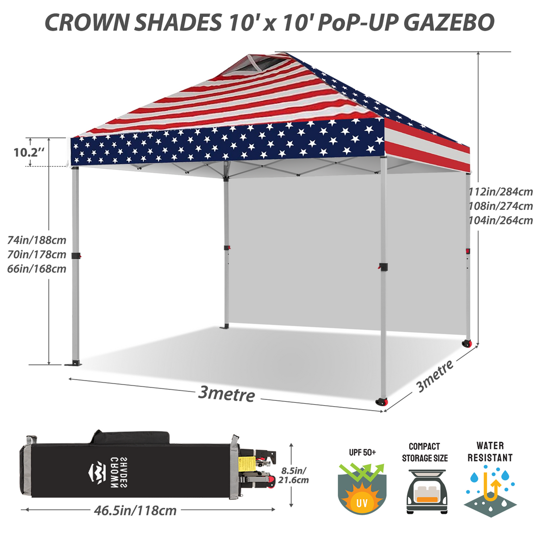 CenterLOK® 10x10 Tettoia Pop Up e 1 Parete Laterale