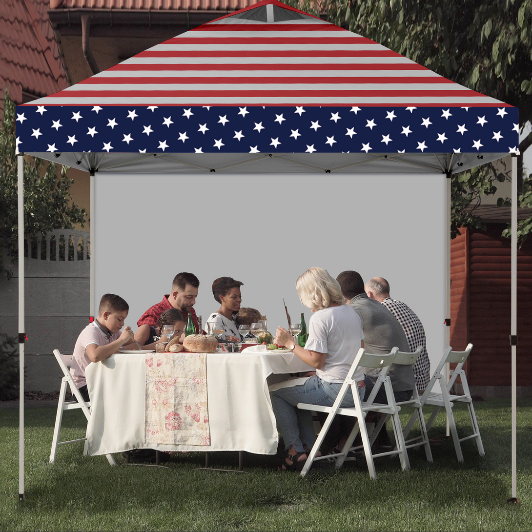 CenterLOK® 10x10 Tettoia Pop Up e 1 Parete Laterale