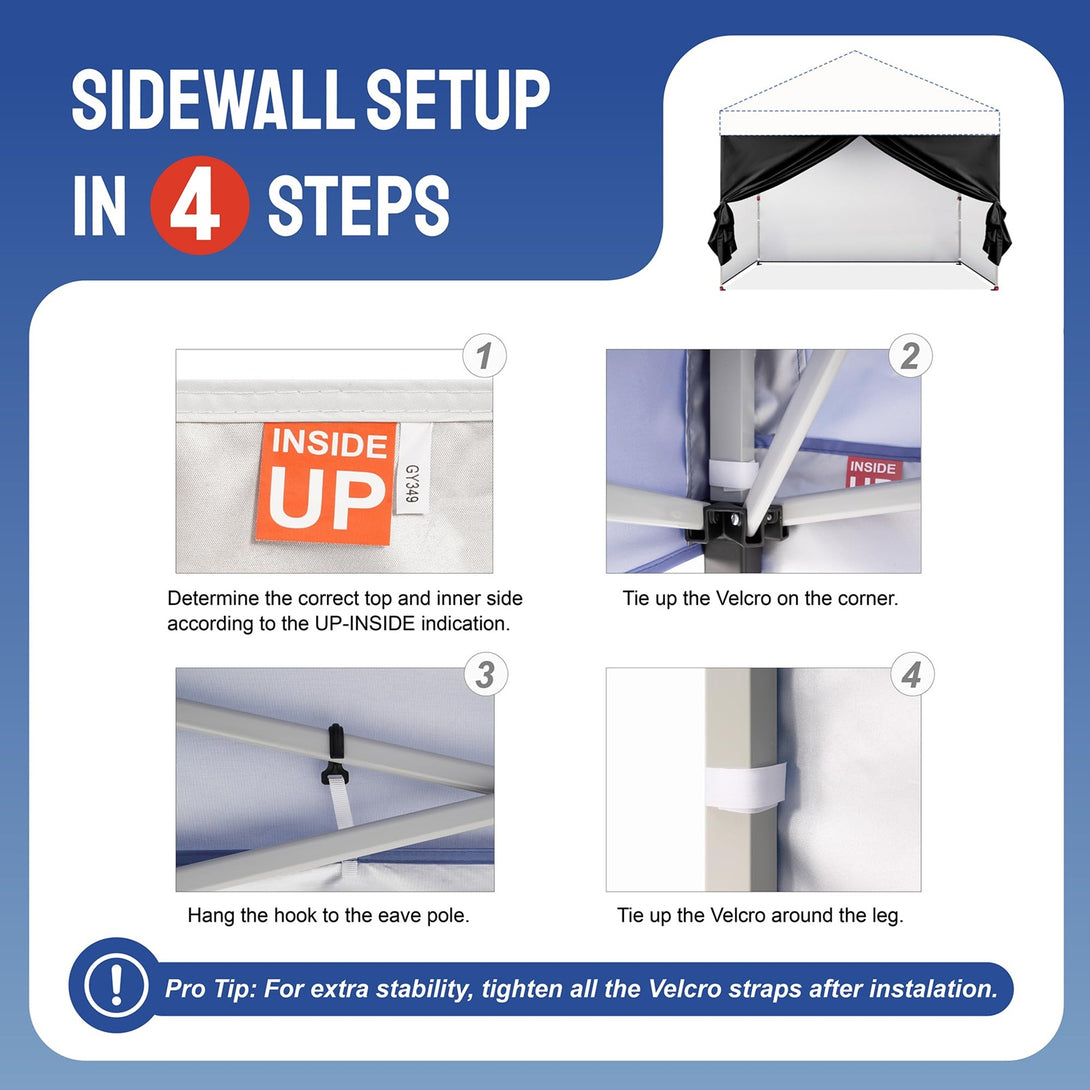 10x10 Canopy Sidewalls (4pck)