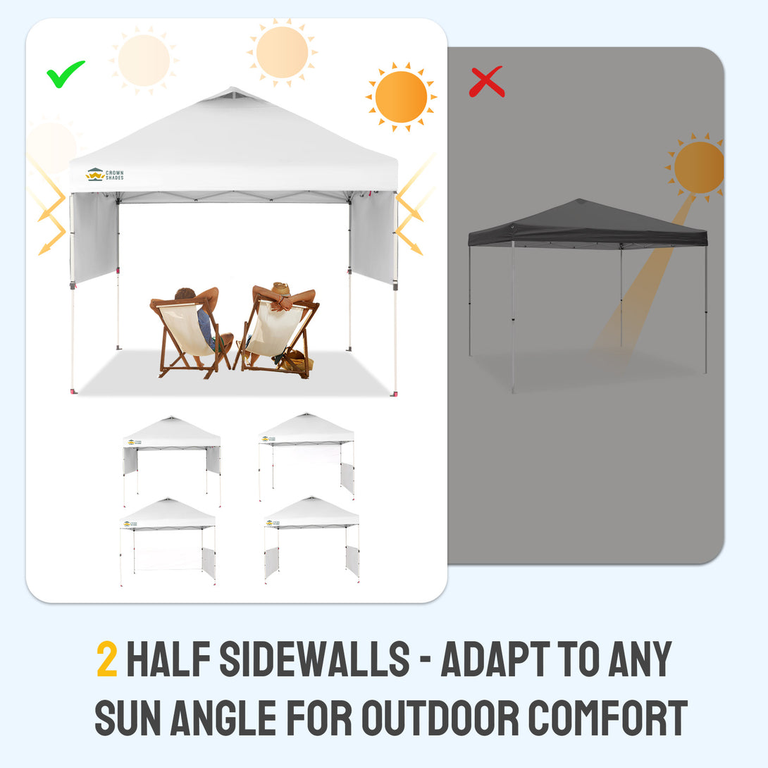 10x10 Pop Up Canopy & 2 Half Sidewalls