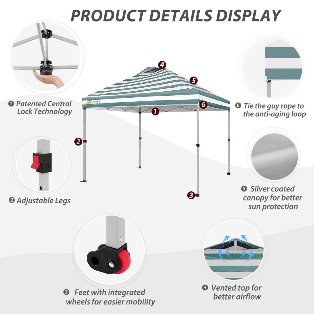 10x10 Pop Up Canopy - One Push Setup
