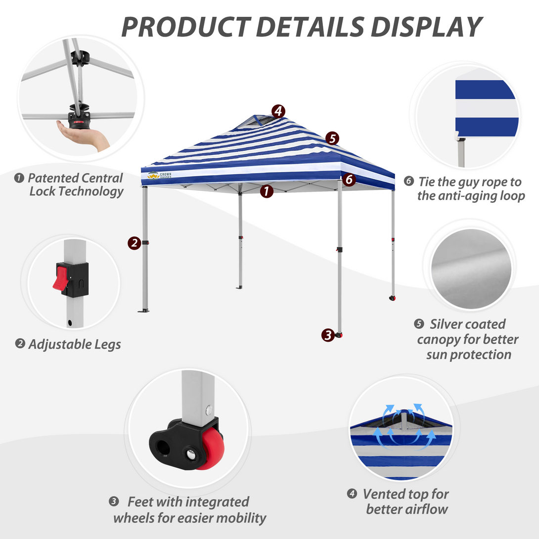 10x10 Pop Up Canopy - One Push Setup