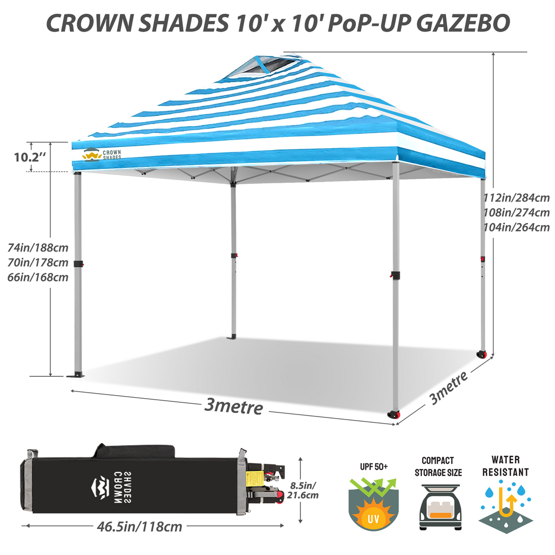 10x10 Pop Up Canopy - One Push Setup