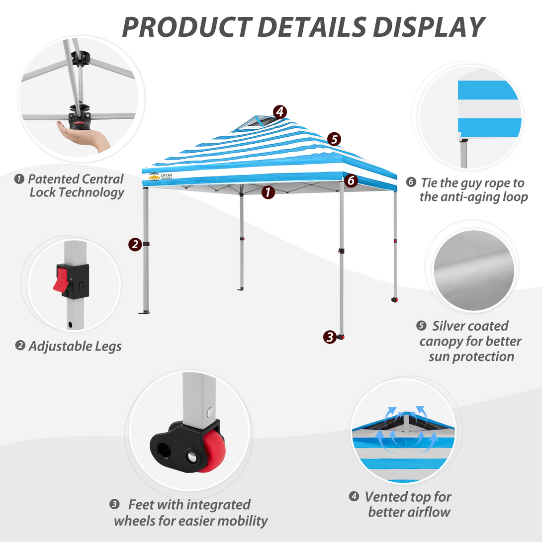 10x10 Pop Up Canopy - One Push Setup