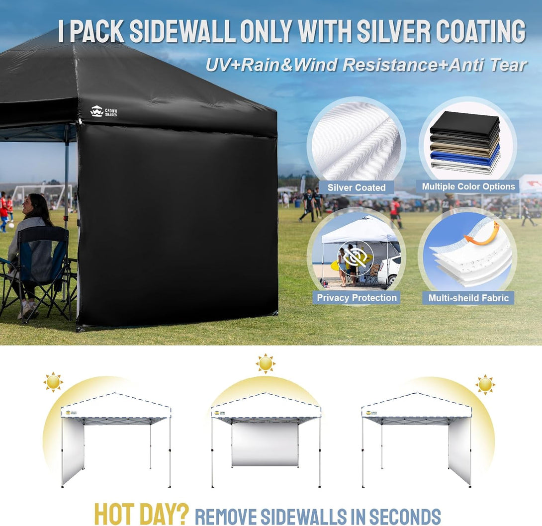 10x10 SunWall Silver Coated for Pop up Canopy