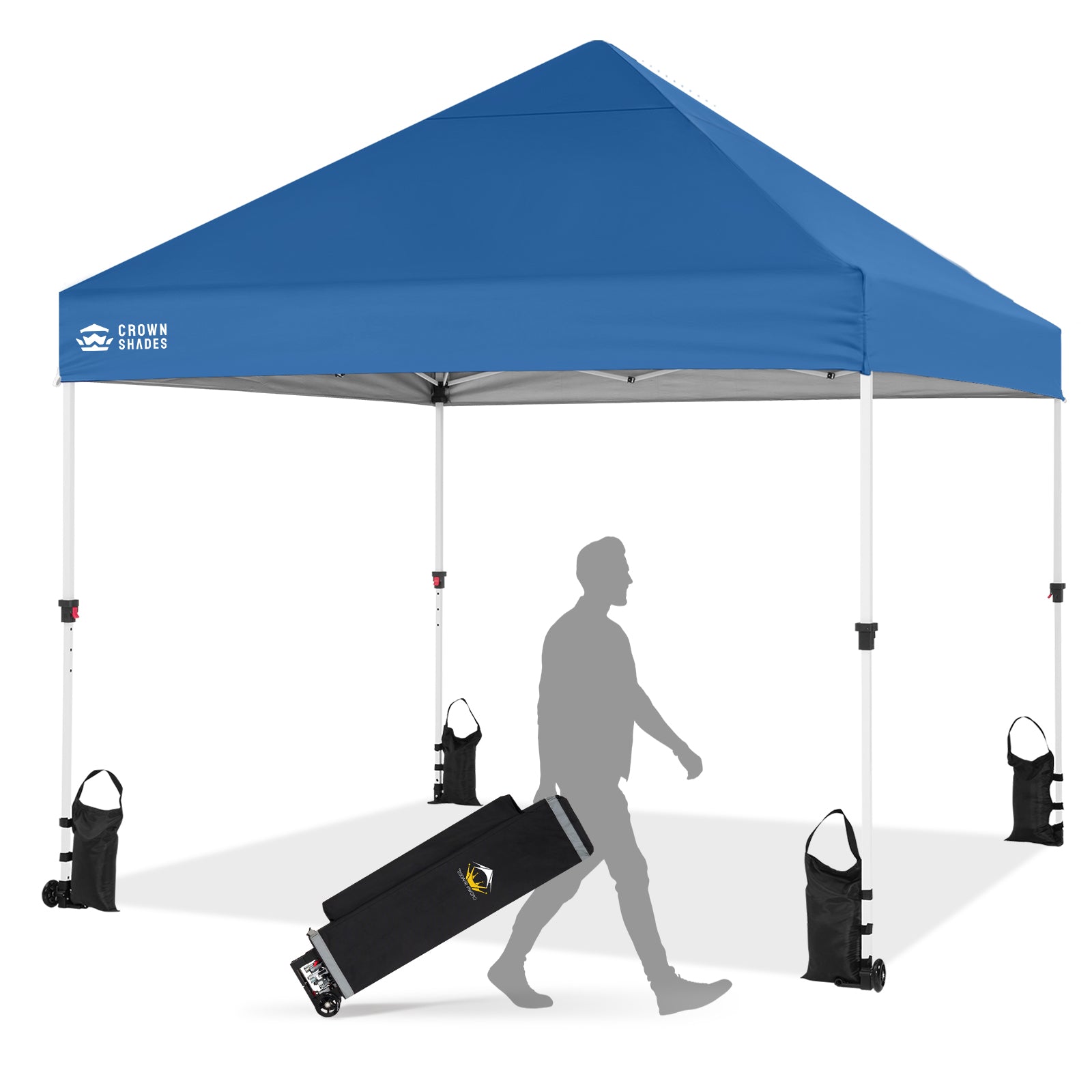 CROWN SHADES 8x8 Commercial Pop Up Canopy with 4