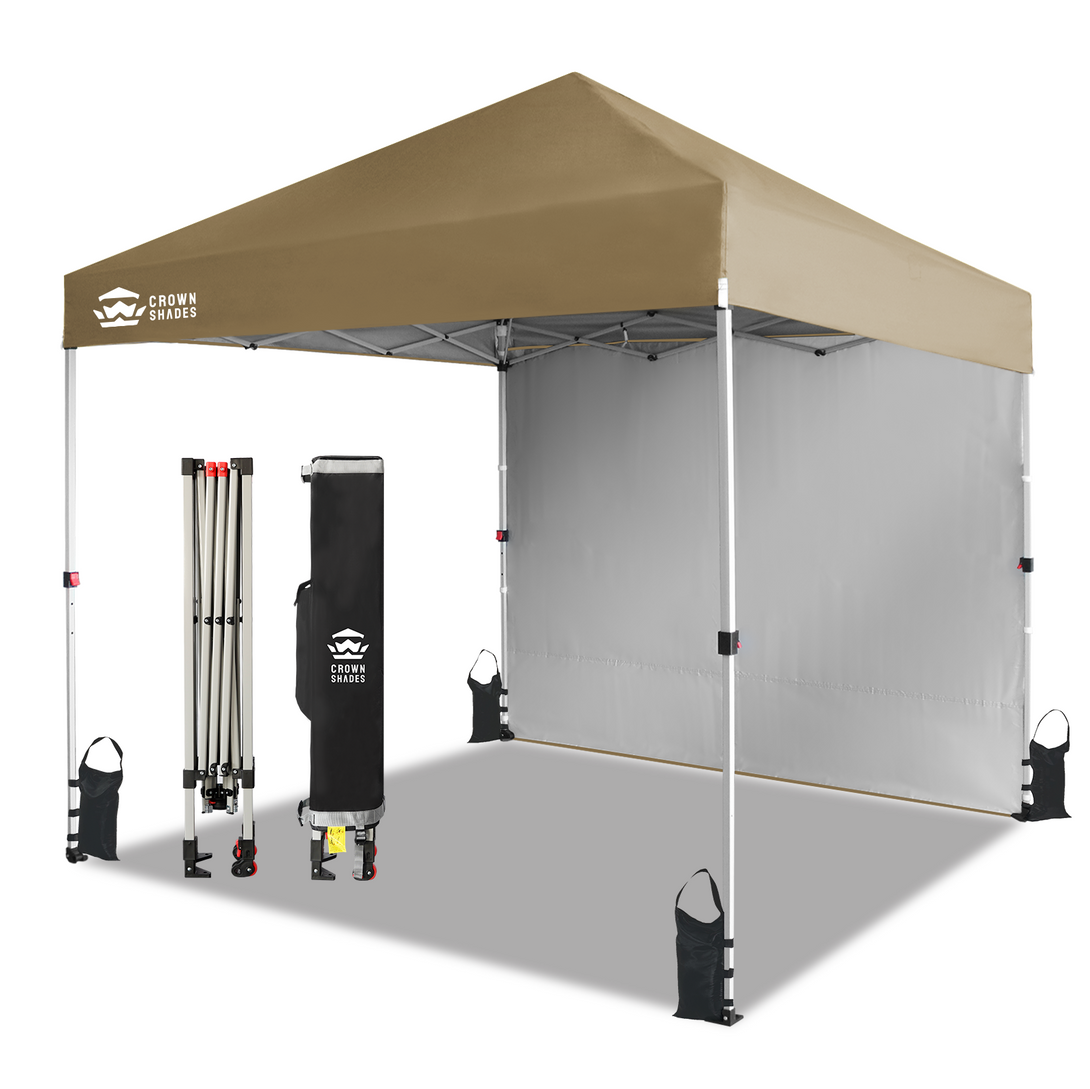 Tente pliante 8x8 avec 1 paroi latérale - Montage One Push CenterLOK™