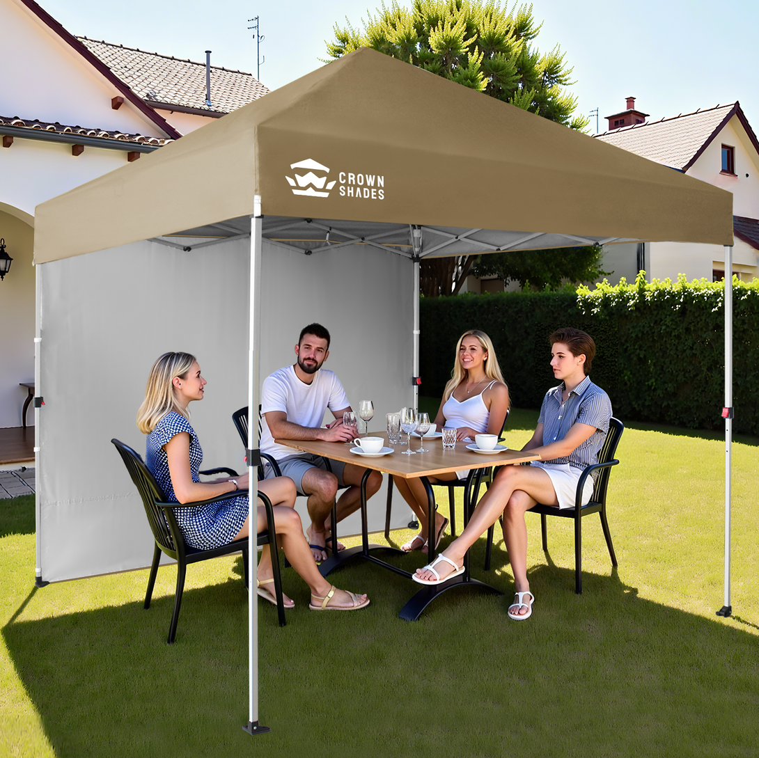 Tente pliante 8x8 avec 1 paroi latérale - Montage One Push CenterLOK™