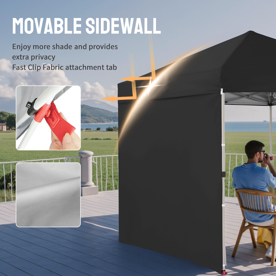 Tente pliante 8x8 avec 1 paroi latérale - Montage One Push CenterLOK™