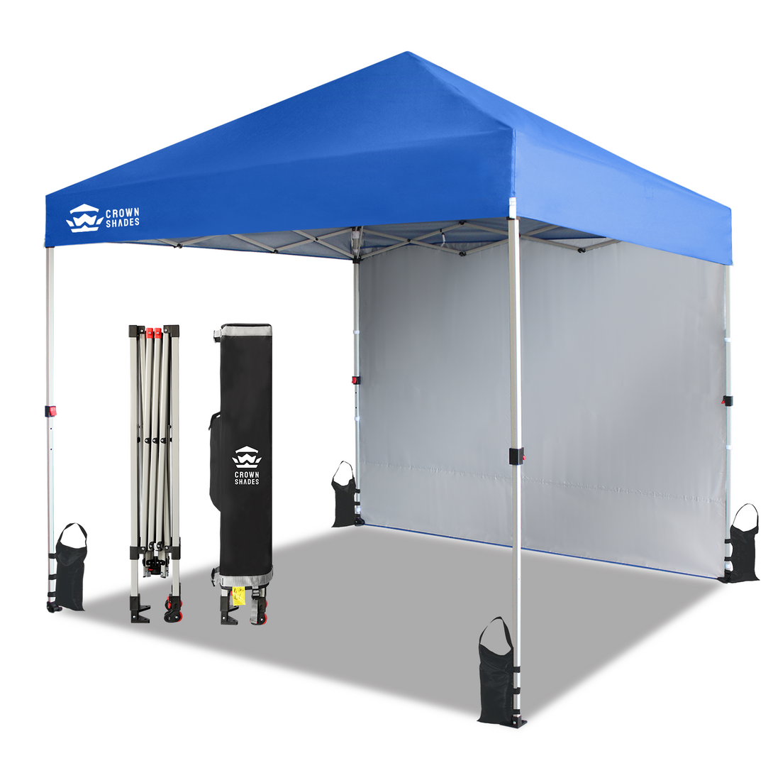 Tente pliante 8x8 avec 1 paroi latérale - Montage One Push CenterLOK™