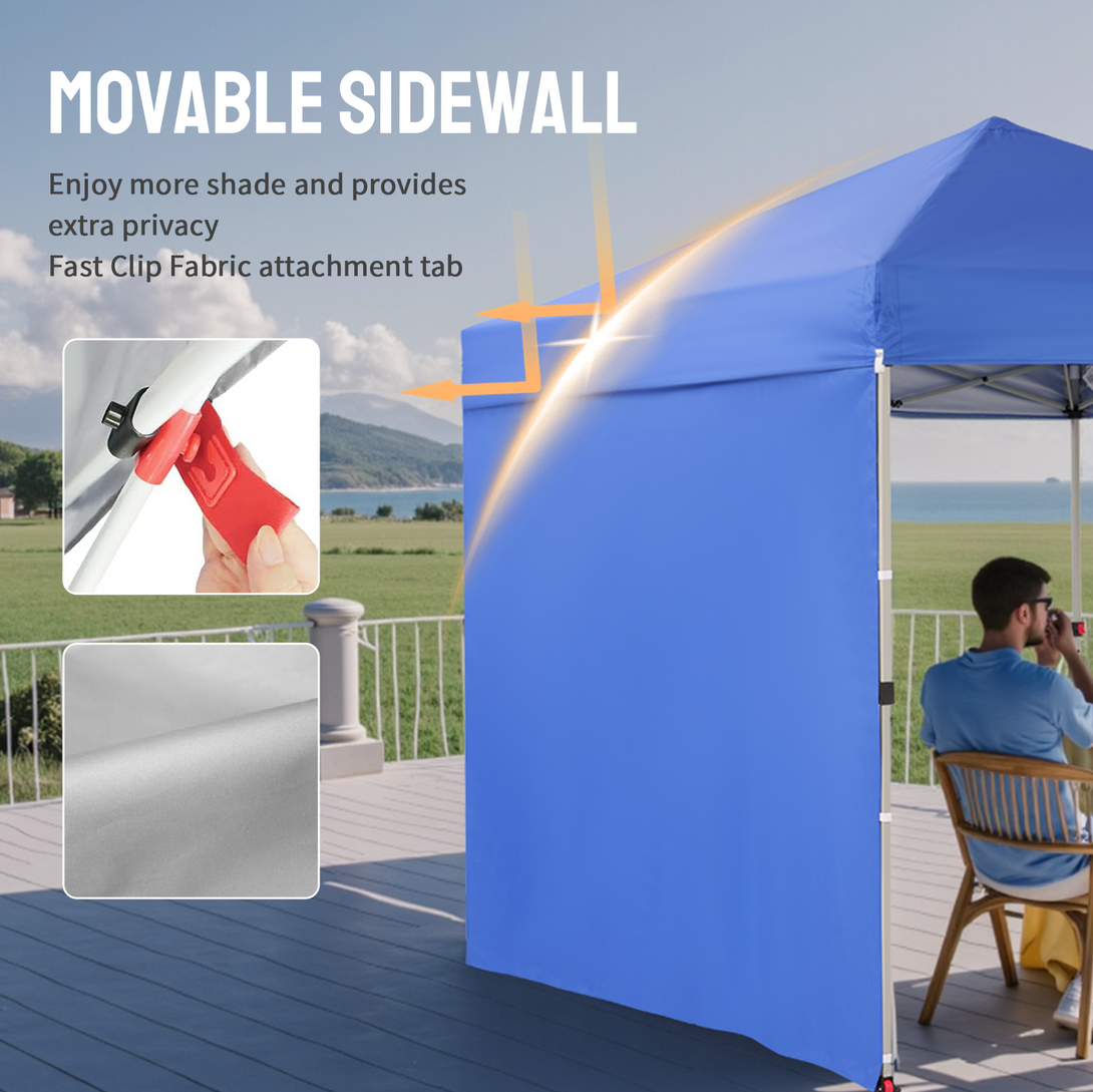 Tente pliante 8x8 avec 1 paroi latérale - Montage One Push CenterLOK™