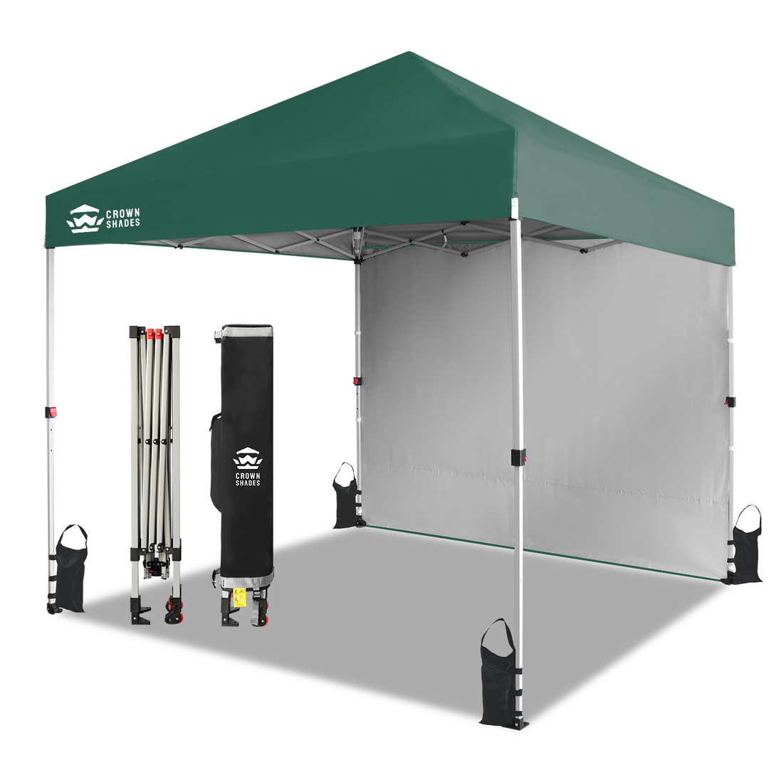 Tente pliante 8x8 avec 1 paroi latérale - Montage One Push CenterLOK™