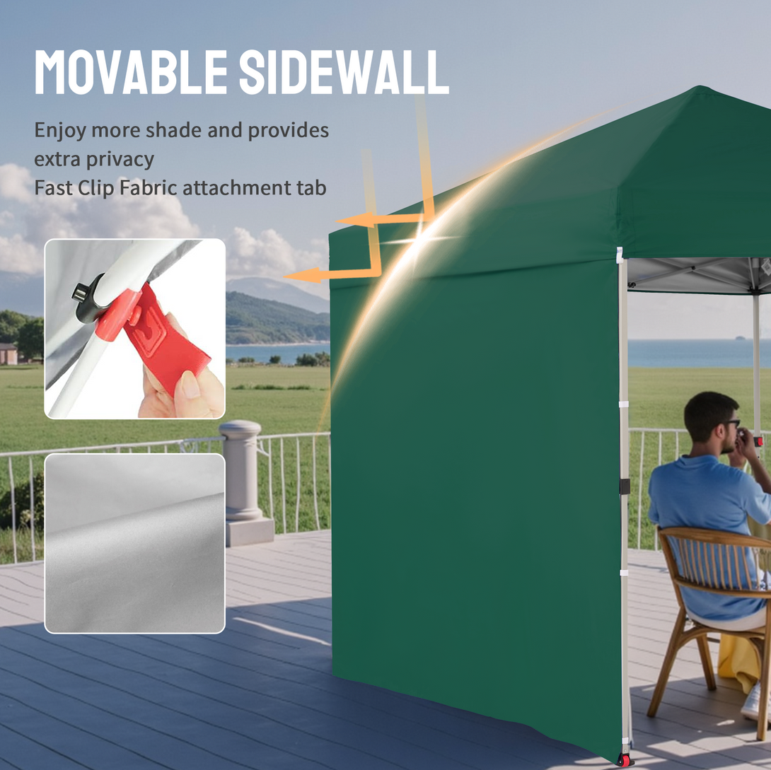 Tente pliante 8x8 avec 1 paroi latérale - Montage One Push CenterLOK™