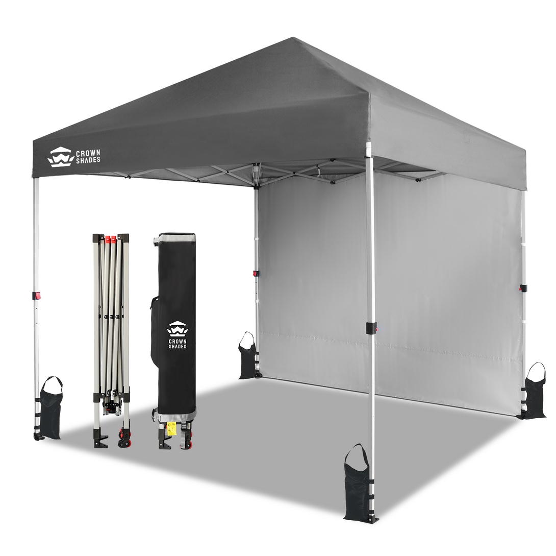 Tente pliante 8x8 avec 1 paroi latérale - Montage One Push CenterLOK™