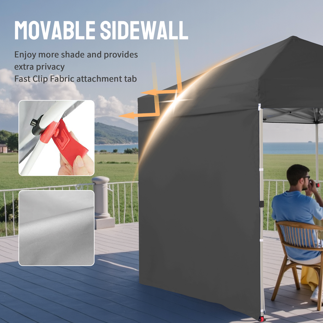 Tente pliante 8x8 avec 1 paroi latérale - Montage One Push CenterLOK™