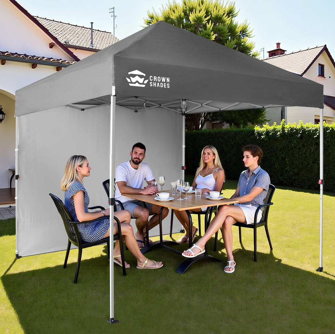 Tente pliante 8x8 avec 1 paroi latérale - Montage One Push CenterLOK™