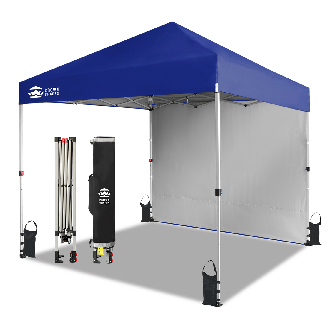 Tente pliante 8x8 avec 1 paroi latérale - Montage One Push CenterLOK™