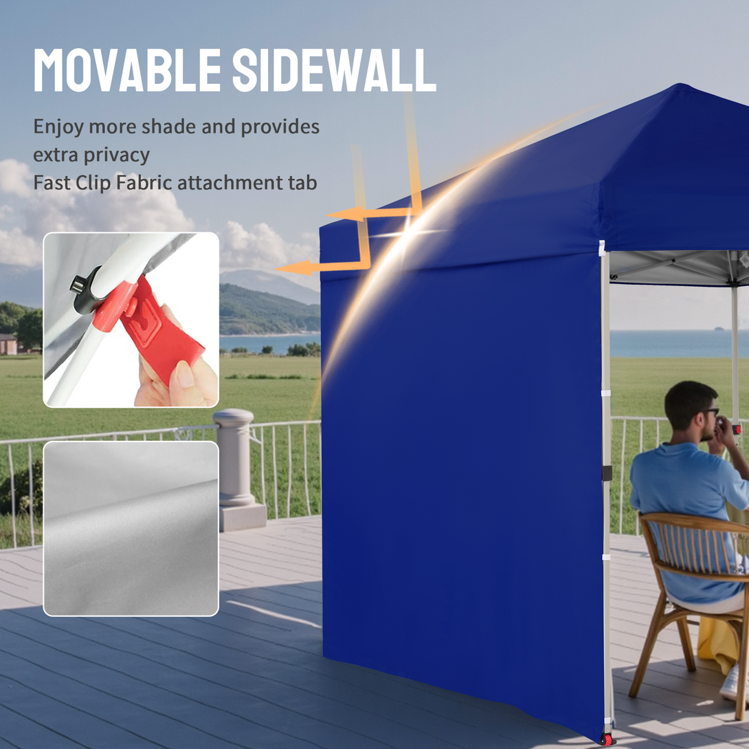 Tente pliante 8x8 avec 1 paroi latérale - Montage One Push CenterLOK™