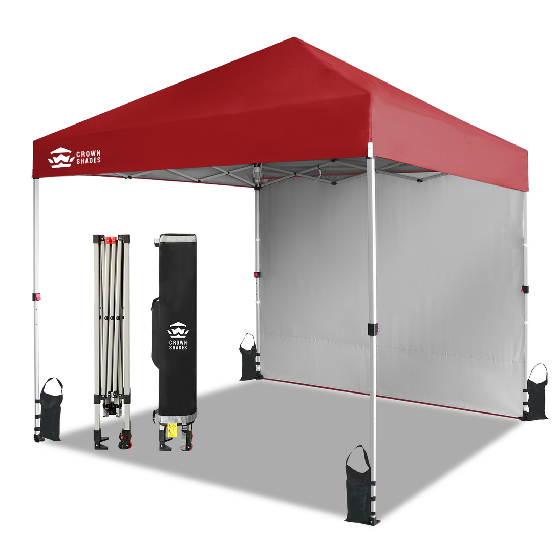 Tente pliante 8x8 avec 1 paroi latérale - Montage One Push CenterLOK™