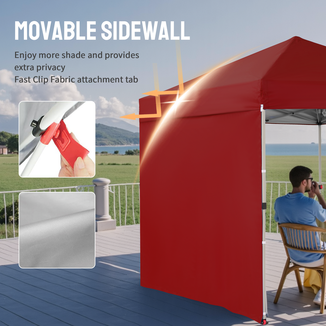 Tente pliante 8x8 avec 1 paroi latérale - Montage One Push CenterLOK™