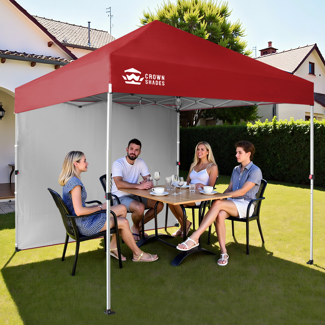 Tente pliante 8x8 avec 1 paroi latérale - Montage One Push CenterLOK™