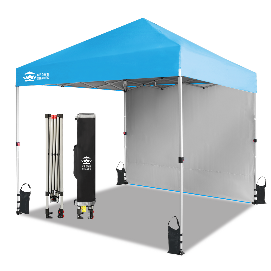 Tente pliante 8x8 avec 1 paroi latérale - Montage One Push CenterLOK™